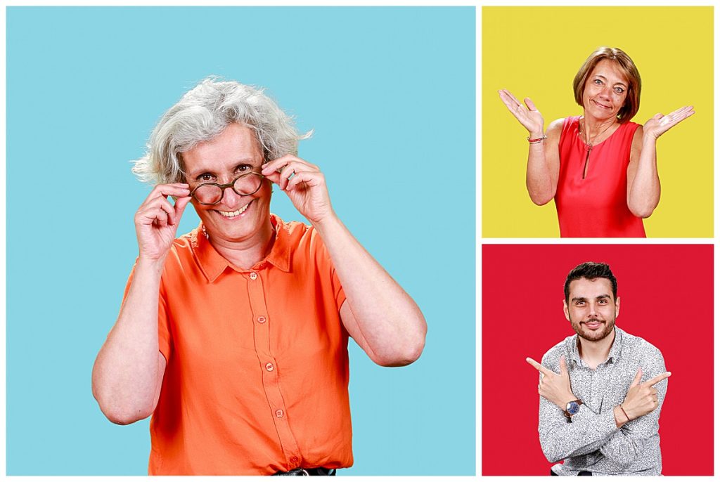 Photographe corporate à Bordeaux portraits professionnels. BUREAU VERITAS avec des couleurs vives et des expressions sympathiques.