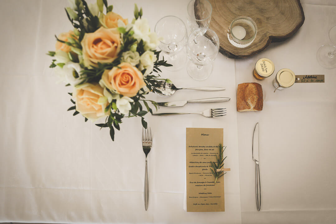 Mariage_région_bordelaise_Photographe_Christophe_boury_chris-creation_champêtre_chic_romantique_robe_de_mariee_www.photographe-33.fr- Lignan de Bordeaux table presentation