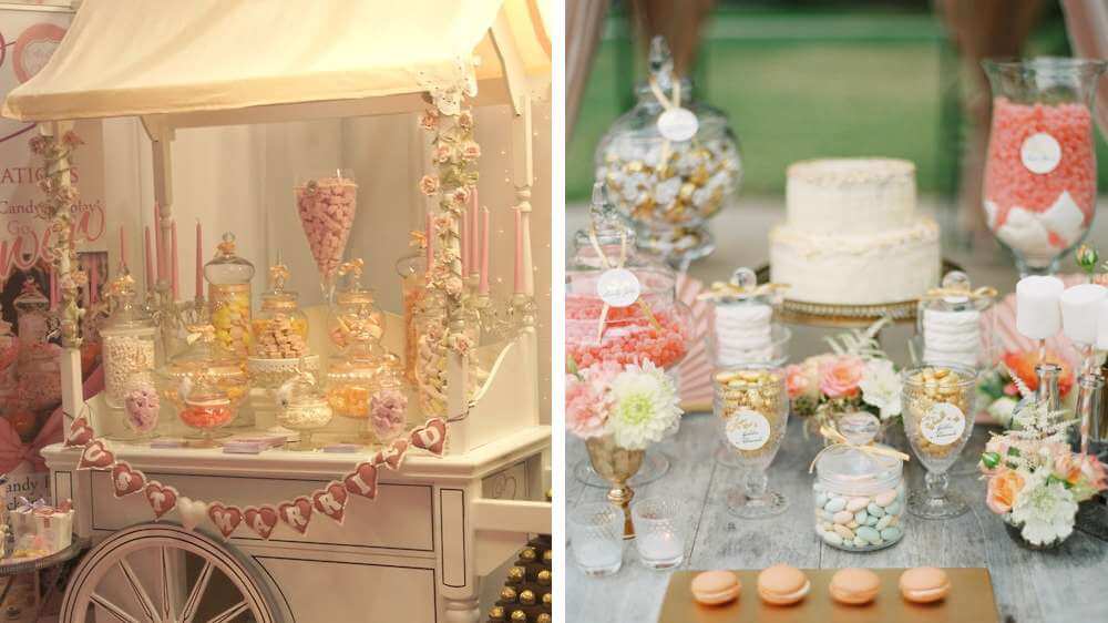 Idées de décoration un bar à bonbons très en vogue dans la décoration jouer avec les gourmandises